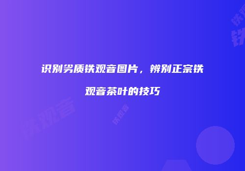 识别劣质铁观音图片，辨别正宗铁观音茶叶的技巧