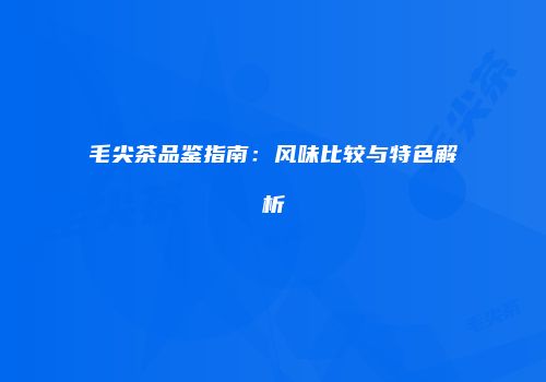 毛尖茶品鉴指南：风味比较与特色解析