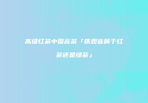 高级红茶中国茗茶「铁观音属于红茶还是绿茶」