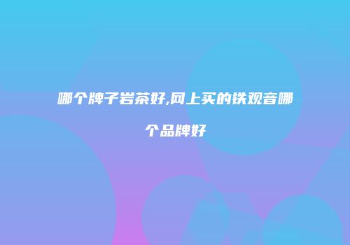 哪个牌子岩茶好,网上买的铁观音哪个品牌好