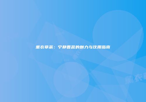 薰衣草茶：宁静香茗的魅力与饮用指南