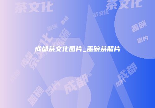 成都茶文化图片_盖碗茶照片