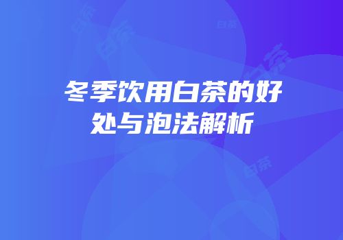 冬季饮用白茶的好处与泡法解析