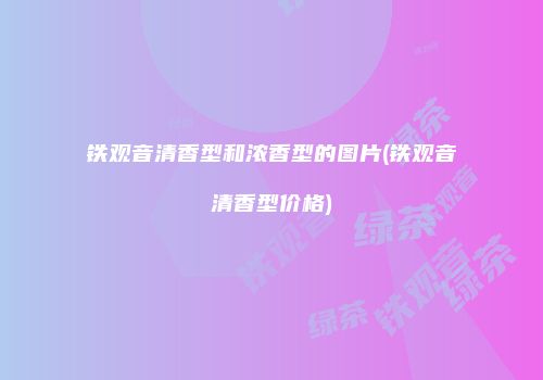 铁观音清香型和浓香型的图片(铁观音清香型价格)