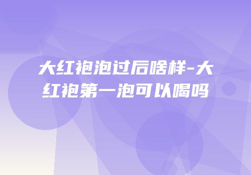 大红袍泡过后啥样-大红袍第一泡可以喝吗