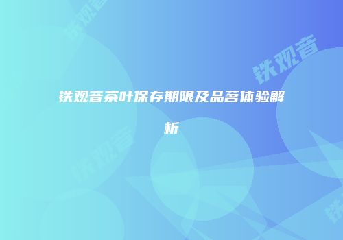 铁观音茶叶保存期限及品茗体验解析