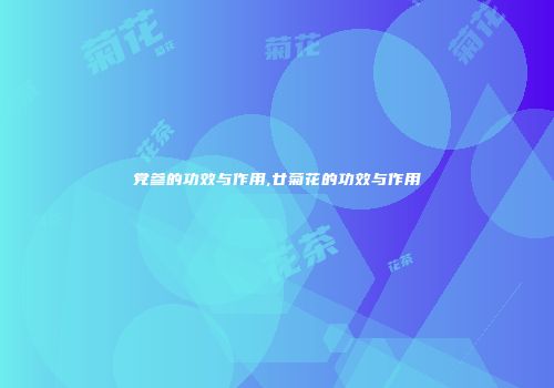 党参的功效与作用,廿菊花的功效与作用
