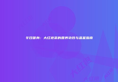 冬日暖身：大红袍茶的营养功效与品鉴指南