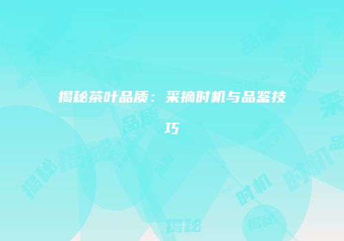 揭秘茶叶品质：采摘时机与品鉴技巧