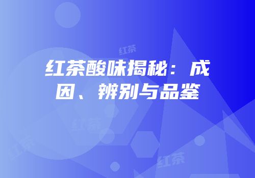 红茶酸味揭秘：成因、辨别与品鉴