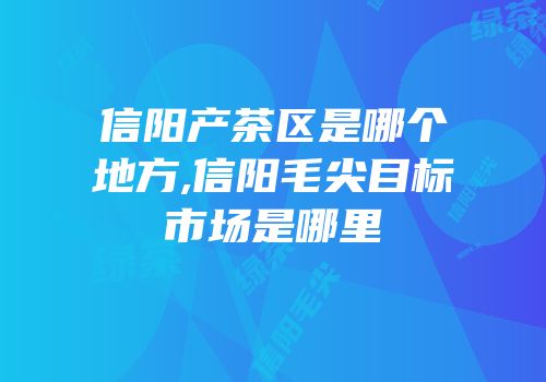 信阳产茶区是哪个地方,信阳毛尖目标市场是哪里