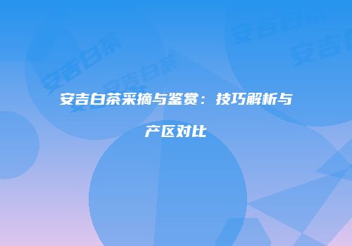 安吉白茶采摘与鉴赏：技巧解析与产区对比