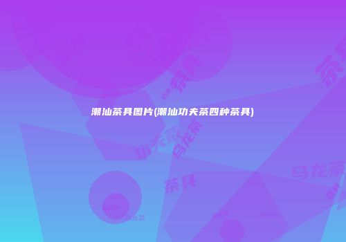 潮汕茶具图片(潮汕功夫茶四种茶具)