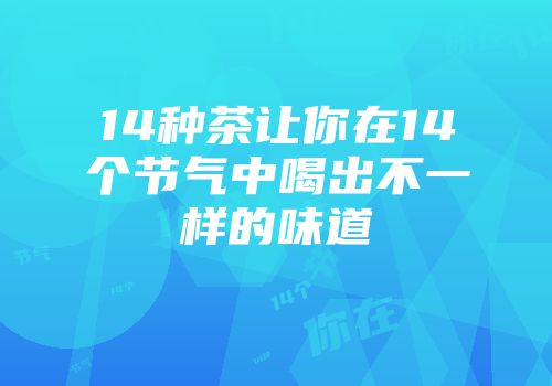 14种茶让你在14个节气中喝出不一样的味道