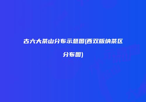 古六大茶山分布示意图(西双版纳茶区分布图)