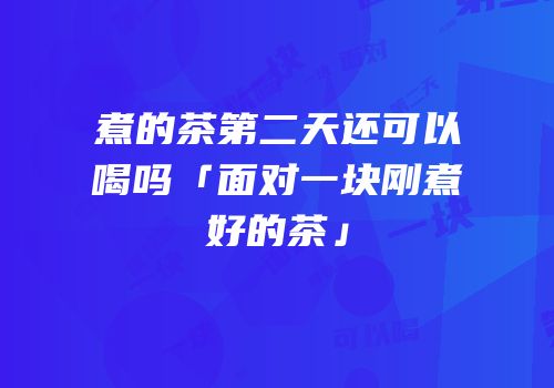 煮的茶第二天还可以喝吗「面对一块刚煮好的茶」