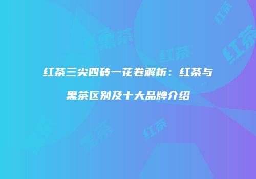 红茶三尖四砖一花卷解析：红茶与黑茶区别及十大品牌介绍