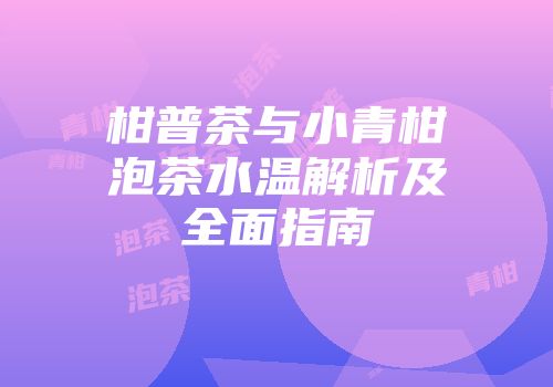 柑普茶与小青柑泡茶水温解析及全面指南