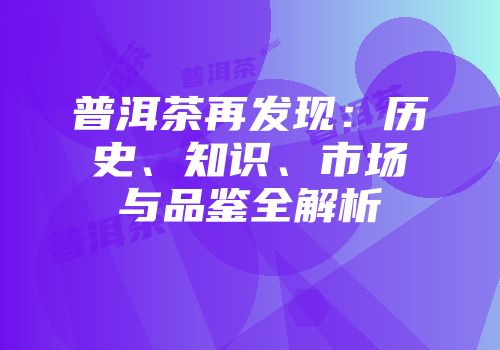 普洱茶再发现：历史、知识、市场与品鉴全解析