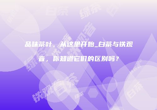 品味茶叶，从这里开始_白茶与铁观音，你知道它们的区别吗？