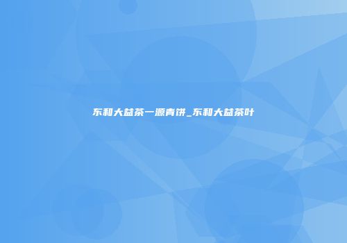 东和大益茶一源青饼_东和大益茶叶