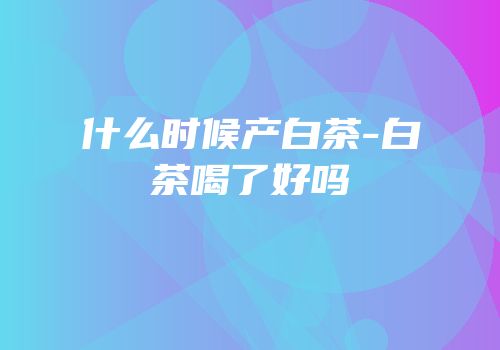 什么时候产白茶-白茶喝了好吗