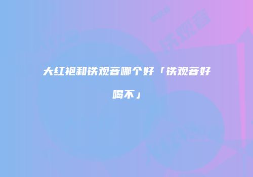 大红袍和铁观音哪个好「铁观音好喝不」