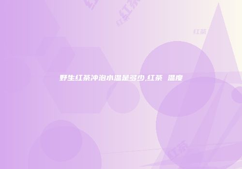 野生红茶冲泡水温是多少,红茶 温度