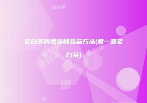 老白茶的泡法和品鉴方法(煮一壶老白茶)