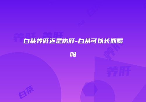 白茶养肝还是伤肝-白茶可以长期喝吗