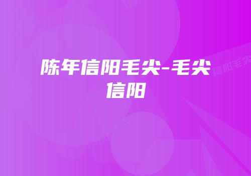 陈年信阳毛尖-毛尖信阳