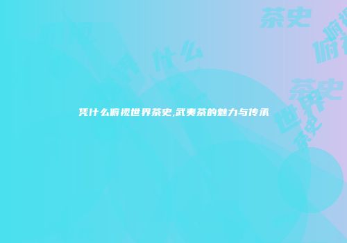 凭什么俯视世界茶史,武夷茶的魅力与传承