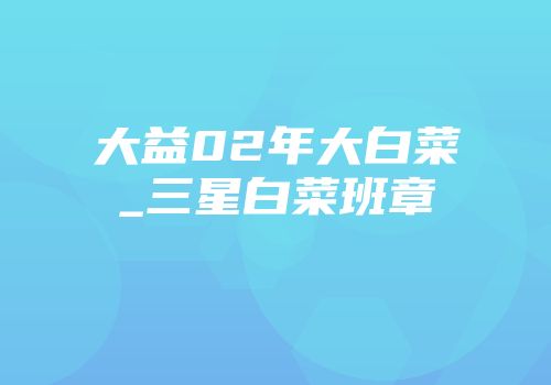 大益02年大白菜_三星白菜班章