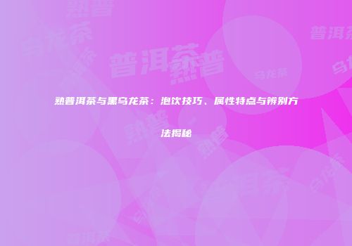 熟普洱茶与黑乌龙茶：泡饮技巧、属性特点与辨别方法揭秘