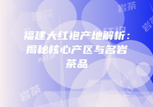 福建大红袍产地解析：揭秘核心产区与名岩茶品