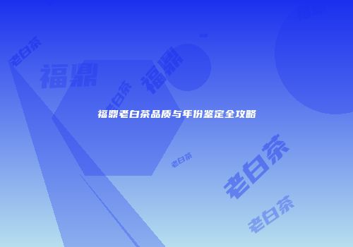 福鼎老白茶品质与年份鉴定全攻略