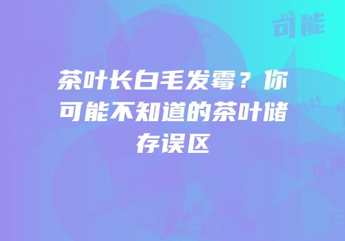 茶叶长白毛发霉？你可能不知道的茶叶储存误区