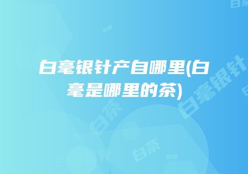 白毫银针产自哪里(白毫是哪里的茶)
