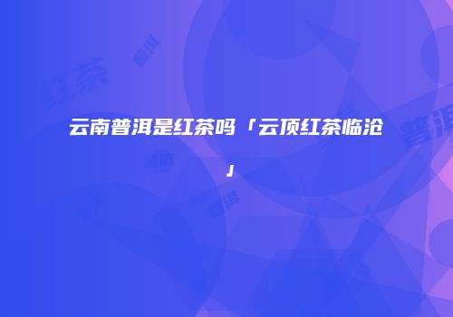 云南普洱是红茶吗「云顶红茶临沧」