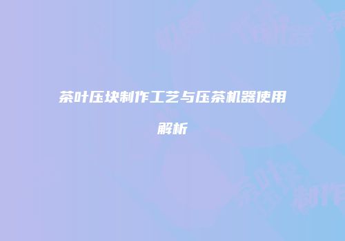 茶叶压块制作工艺与压茶机器使用解析