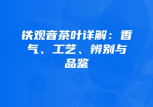 铁观音茶叶详解：香气、工艺、辨别与品鉴
