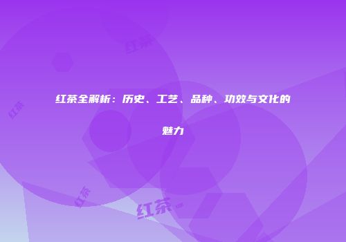 红茶全解析：历史、工艺、品种、功效与文化的魅力