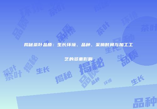揭秘茶叶品质：生长环境、品种、采摘时间与加工工艺的多重影响