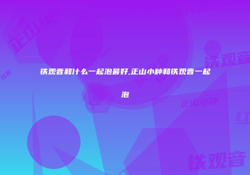 铁观音和什么一起泡最好,正山小种和铁观音一起泡