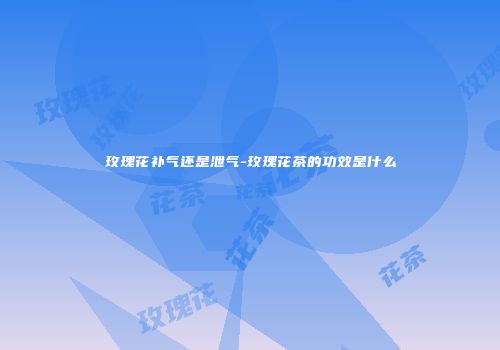 玫瑰花补气还是泄气-玫瑰花茶的功效是什么