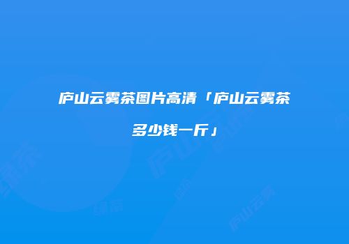 庐山云雾茶图片高清「庐山云雾茶多少钱一斤」