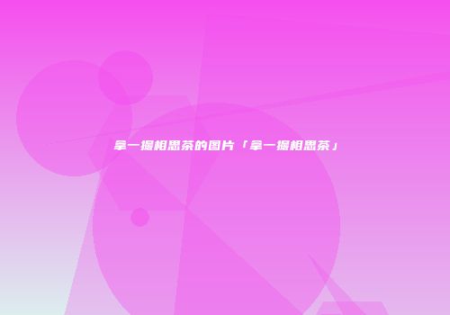 拿一撮相思茶的图片「拿一撮相思茶」