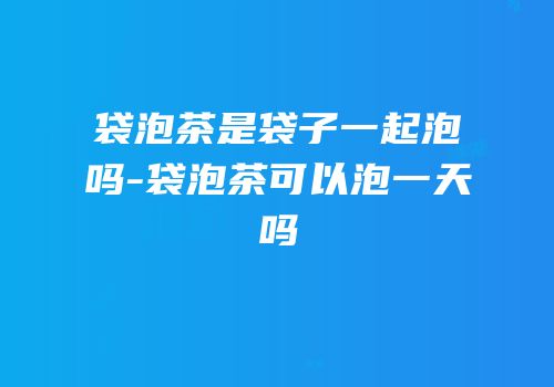 袋泡茶是袋子一起泡吗-袋泡茶可以泡一天吗