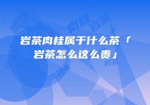 岩茶肉桂属于什么茶「岩茶怎么这么贵」