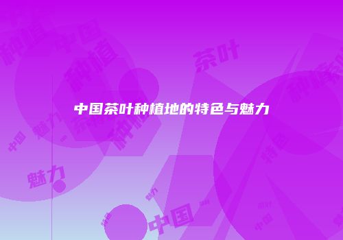 中国茶叶种植地的特色与魅力